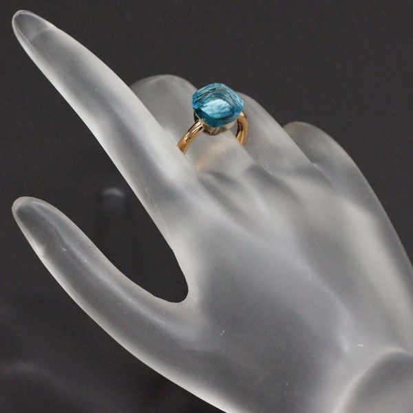 ポメラート K18PG/ K18WG ブルートパーズ リング ヌード クラシック  