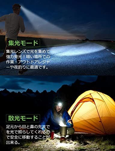 ヘッドライト 充電式 USB 高輝度 LED ヘッドランプ 2個セット 【集光・散光切替/ 明るさ300ルーメン/ 実用点灯4～30時間/ IPX4防水】  赤色サブライト搭載 夜釣り 最適 登山 キャンプ 散歩 作業 釣り アウトドア 災害 停電用 小型 軽量 - メルカリ