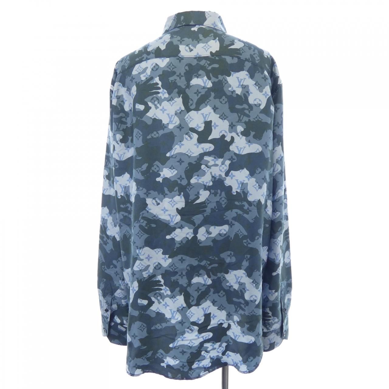 ルイヴィトン LOUIS VUITTON モノグラムカモレギュラーシルクシャツ HJS11WXFU シャツ