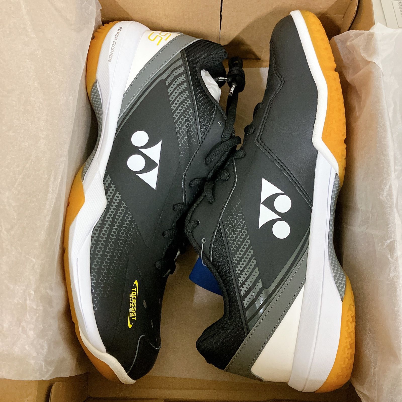 【美品】YONEX バドミントンシューズパワークッション65ブラック28.5cm ヨネックス パワークッション65Z／POWER CUSHION 65Z／ユニ