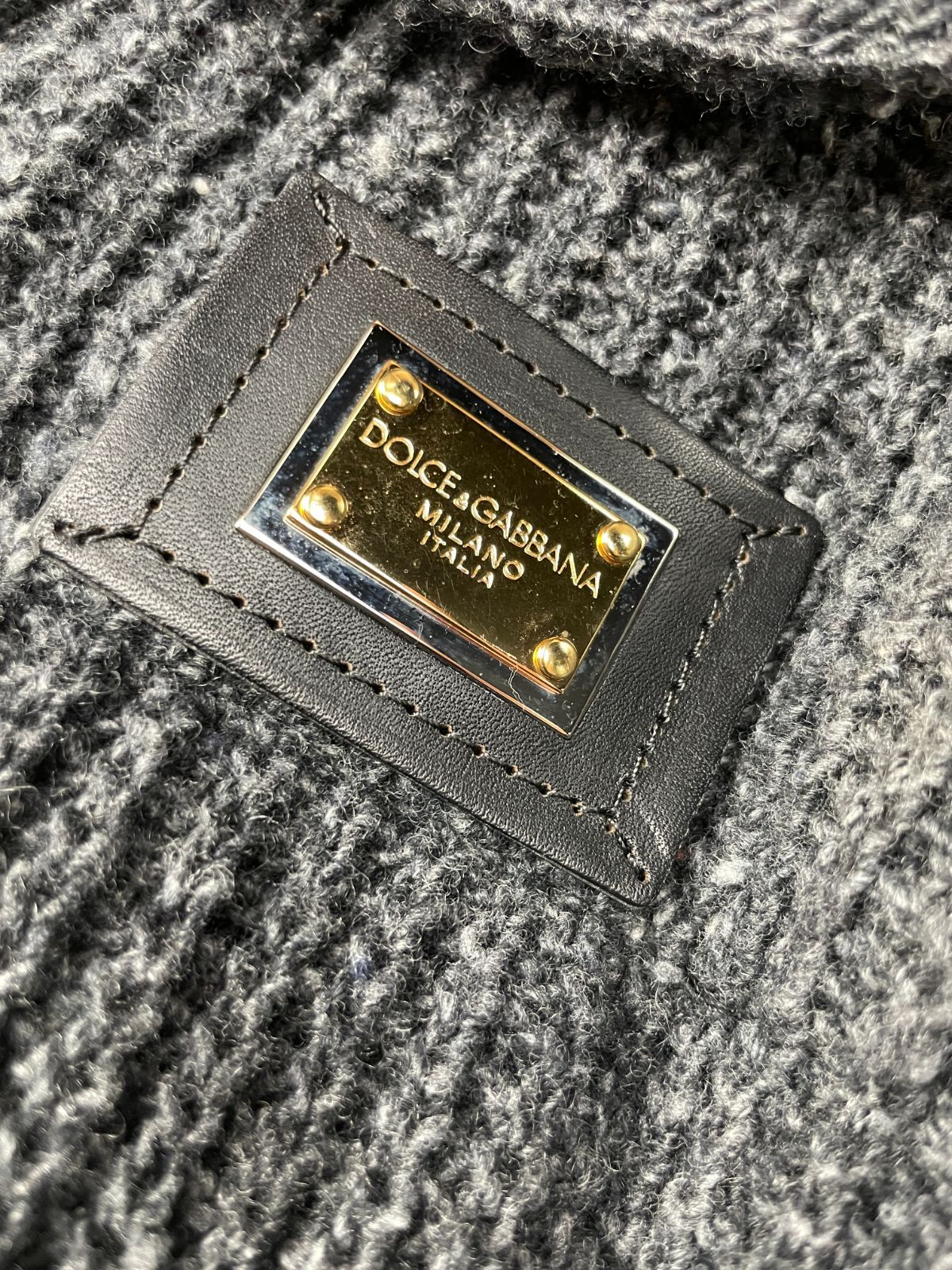 DOLCE&GABBANA ドルチェ＆ガッバーナ ニットブルゾン グレー アウター 