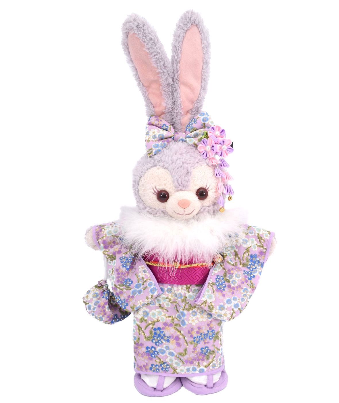 【約16cm 】手が動く♡肉球おすわりぬい服 アンティークブルー 垂れ耳うさぎ 約16cm 】手が動く♡肉球おすわりぬい服 アンティークブルー