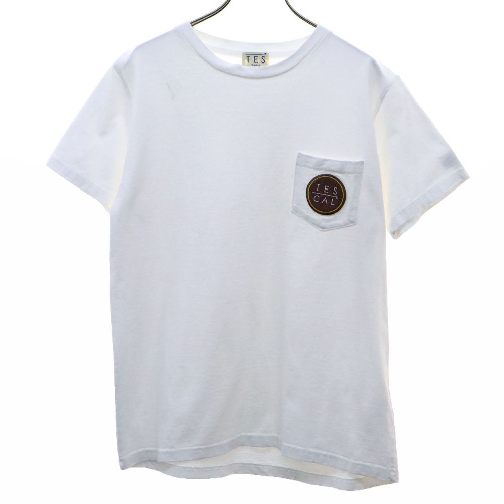 テス 日本製 半袖 ポケット付 Tシャツ S ホワイト TES ポケT メンズ