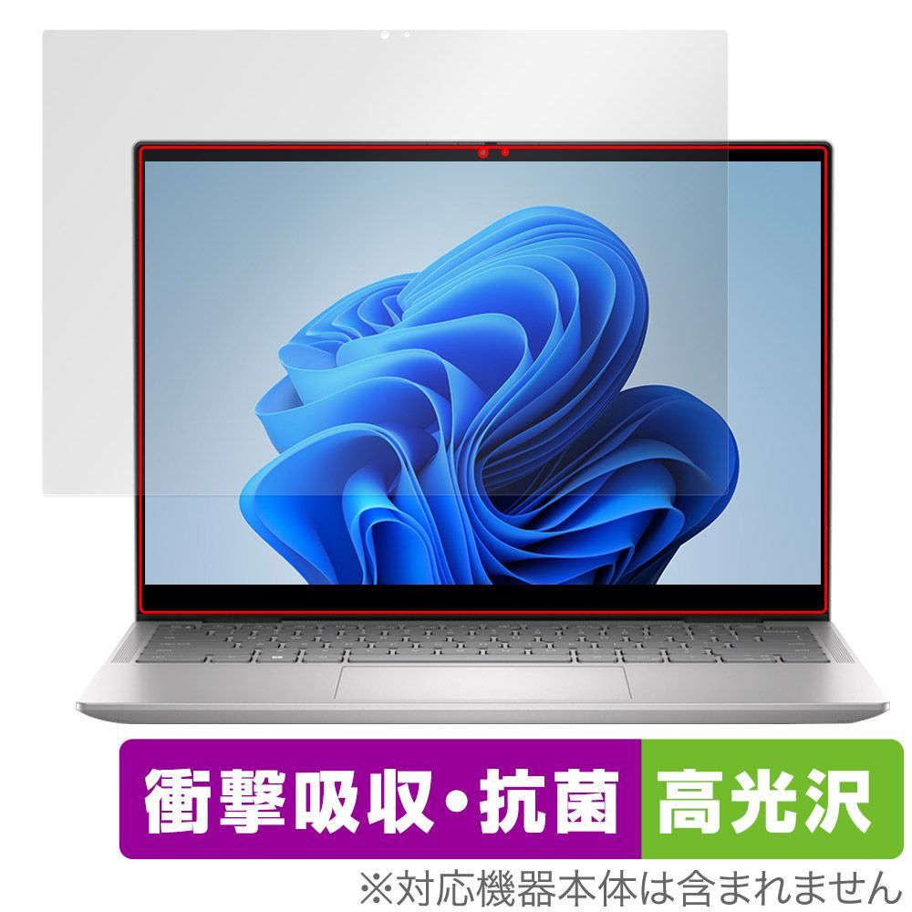  Dell Inspiron 14 7000シリーズ 2-in-1 (7430) 保護フィルム OverLay Absorber 高光沢 ノートPC用フィルム 衝撃吸収 パソコンデスク