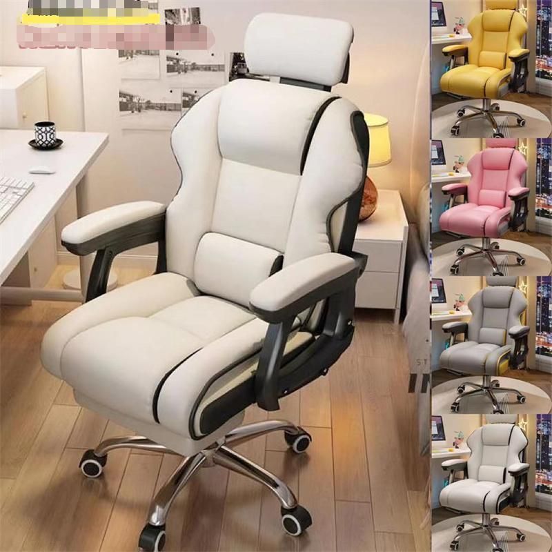 ゲーミングチェア 社長椅子 オフィスチェア 座椅子 白 安い デスクチェア 360度回転昇降機能 リクライニングチェア 肉厚座面 事務椅子 在宅
