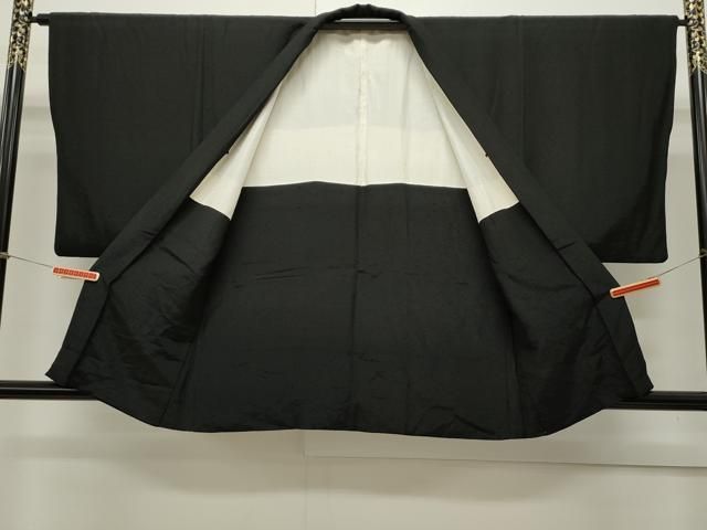 平和屋着物＃男性 和装コート ひげ紬地 生成り色 ロング丈 正絹 逸品