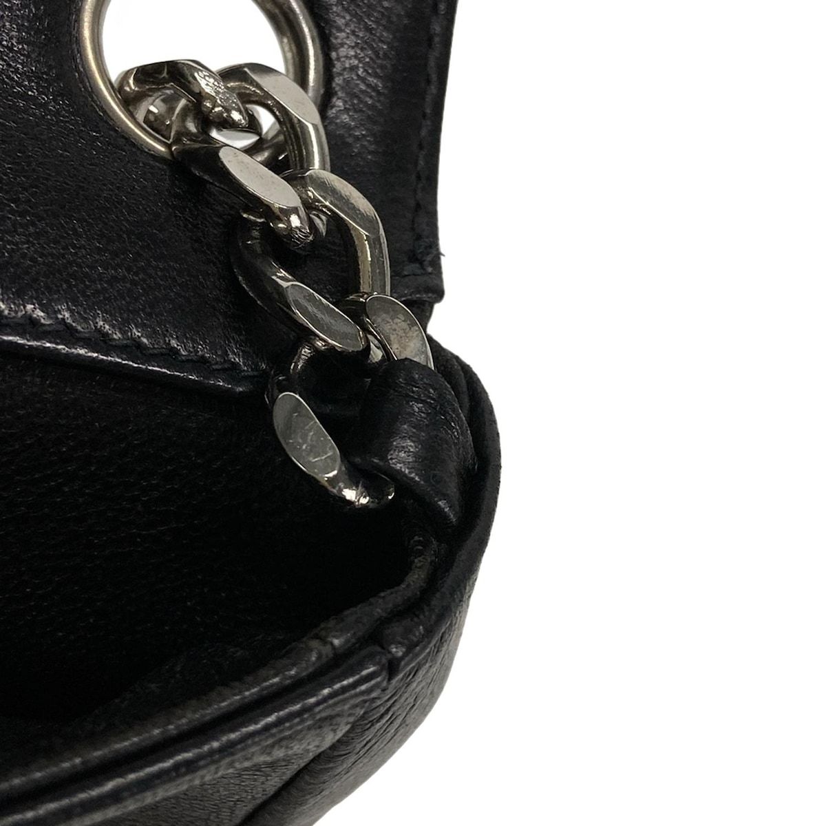 黒 チェーンショルダー|シルバー金具|ミニバッグ