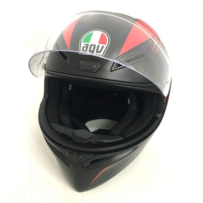 AGV エージーブイ K1 S JIST Asian Fit WARMUP フルフェイスヘルメット 除菌消臭済 Lサイズ レッド ブラック オートバイ ツーリング ライディング バイカー バイク用品 TA3485