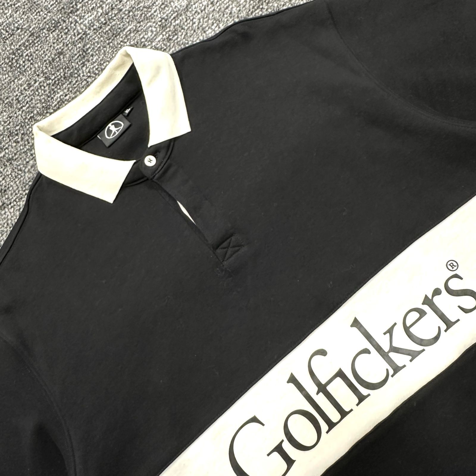 新品！golfickers ゴルフィッカーズ ハーフジップ 長袖スウェット 黒