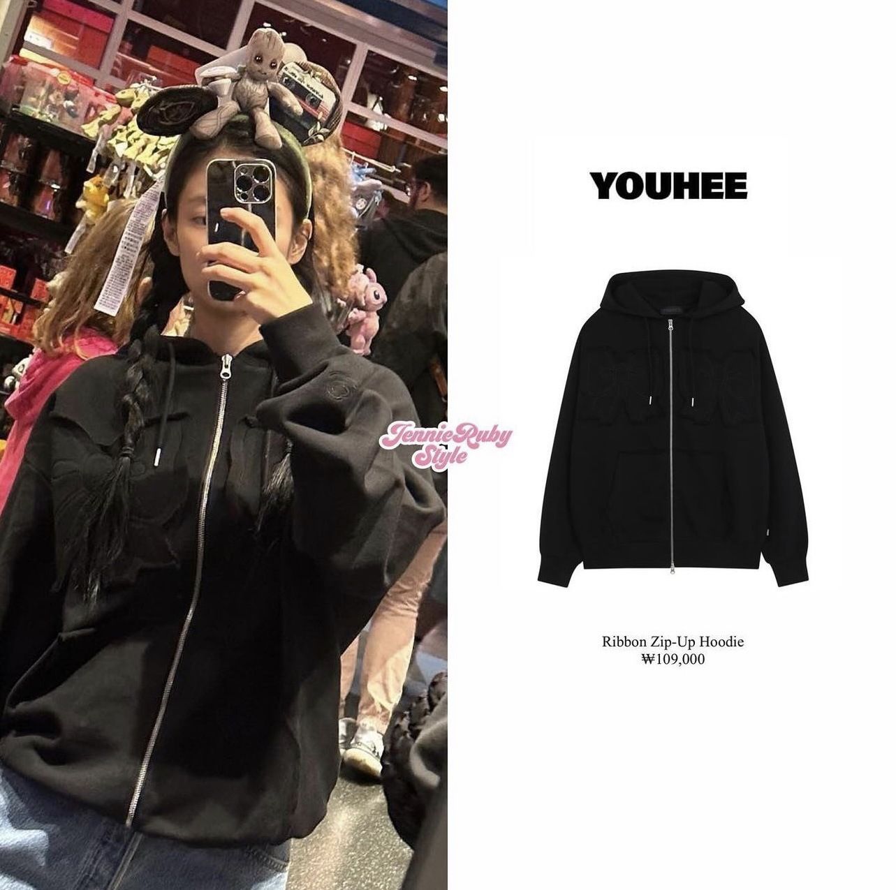 韓国女子に人気★[YOUHEE] OFF SHOULDER SWEATSHIRTS MELANGE 