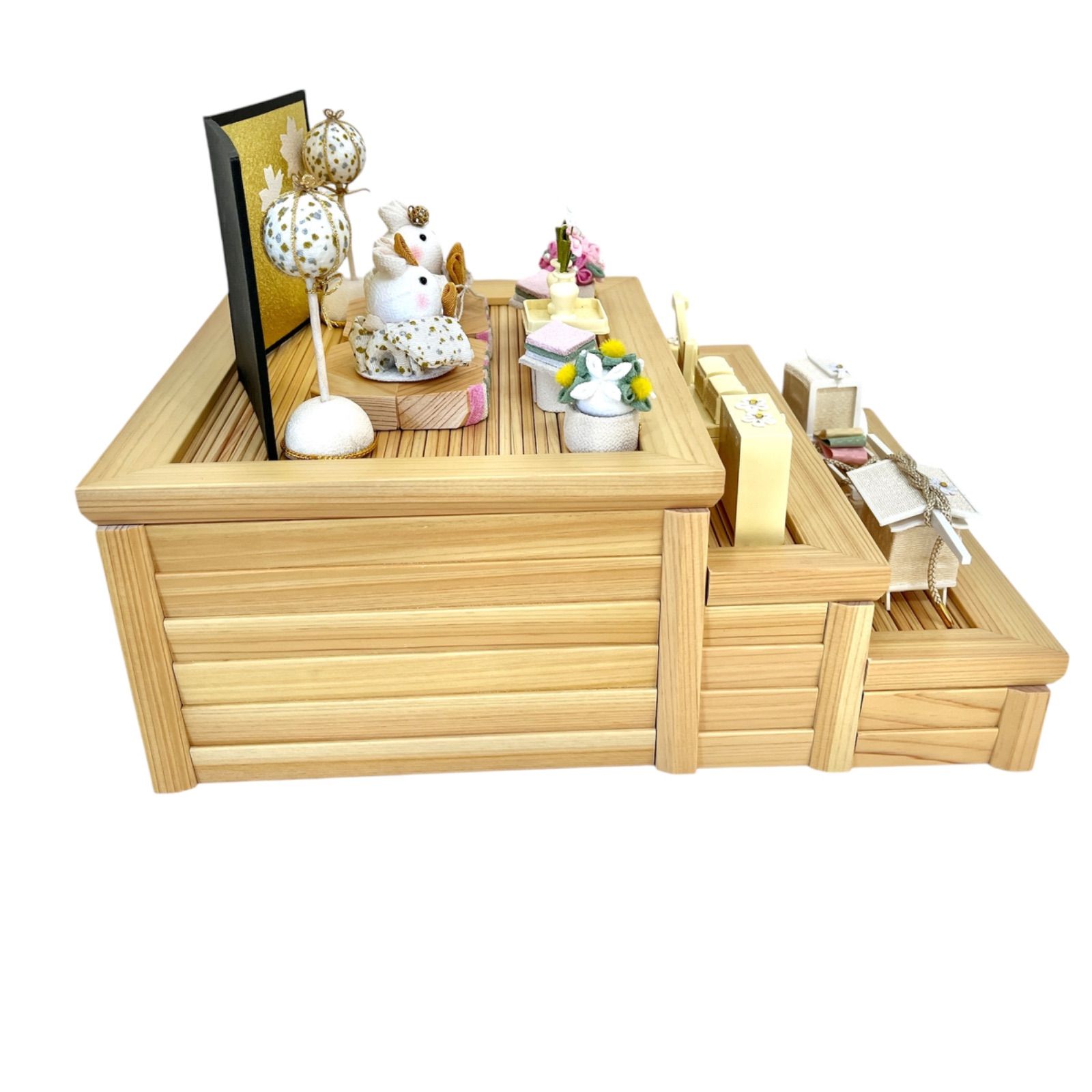 雛人形 ☆「お月見うさぎ雛」月-tsuki-(小) ※ クリアケース付き 雛人形