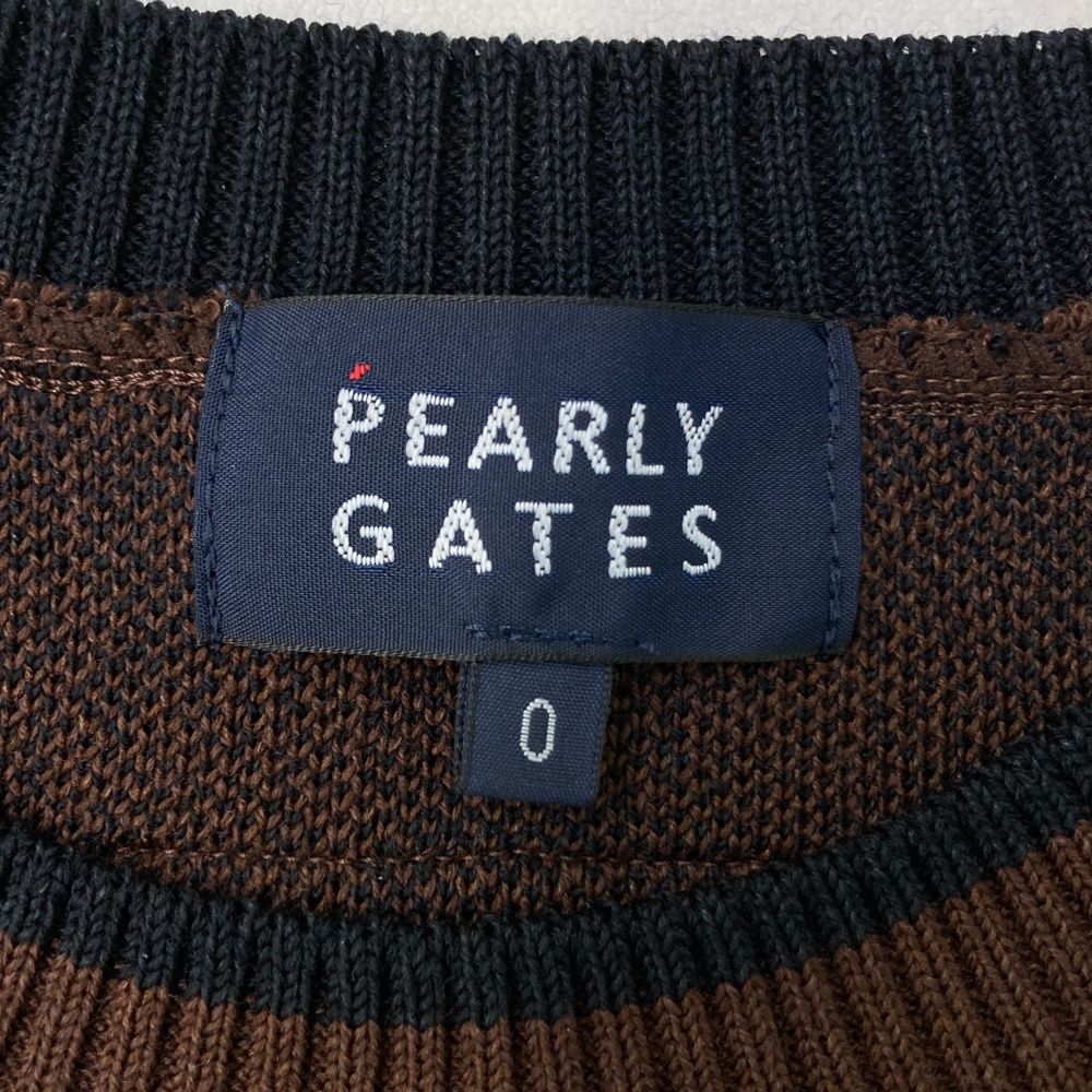 サイズ：0 PEARLY GATES パーリーゲイツ  ニットセーター 総柄 ブラウン系 [240101473369] ゴルフウェア レディース ストスト サイズ：0 PEARLY GATES パーリーゲイツ ニットセーター 総柄