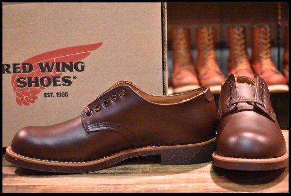 【9D 未使用 19年】レッドウィング 8049 フォアマン オックスフォード 茶 チョコレート クローム 短靴 8050 ブーツ redwing HOPESMORE【EJ429】