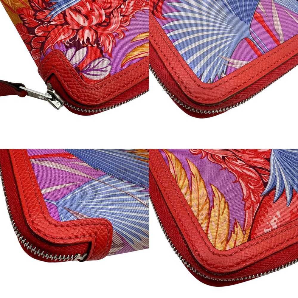 中古】HERMES エルメス 長財布 ラウンドファスナー シルバー金具 T刻印  