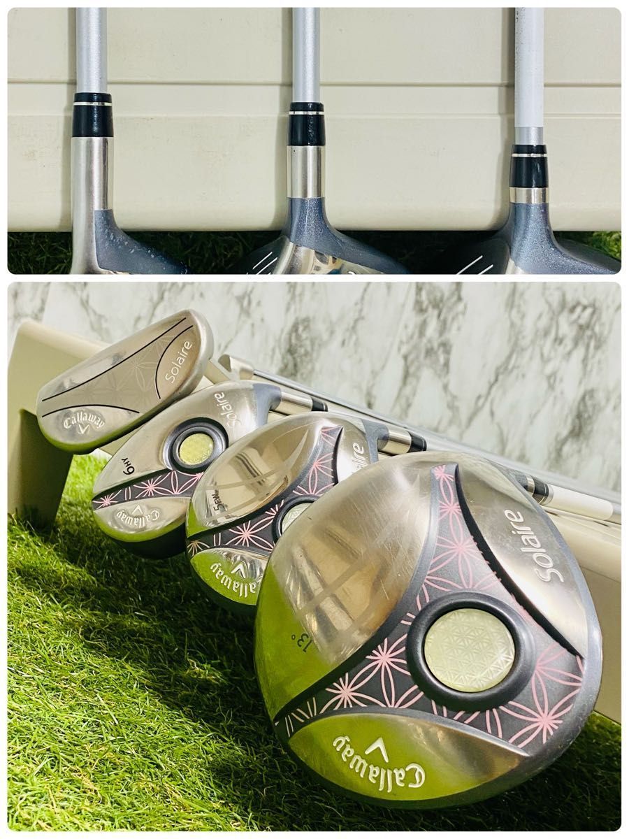 【良品】初心者推奨 キャロウェイ ソレイユ レディースゴルフセット 8本 L Callaway キャロウェイ レディース クラブセット Solaire