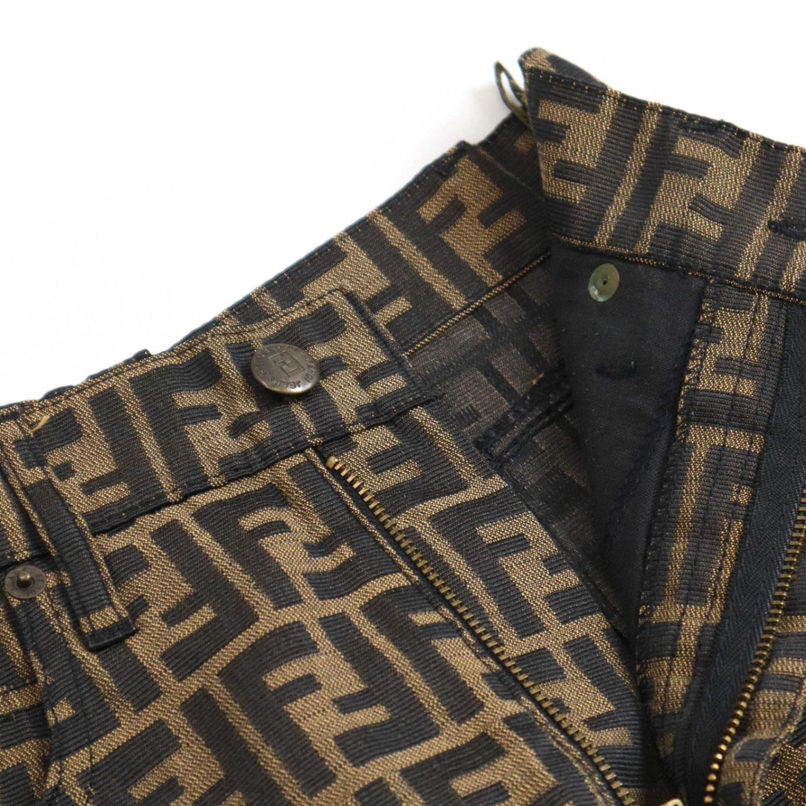 FENDI フェンディ ヴィンテージズッカ柄スカート ブラウン I 38