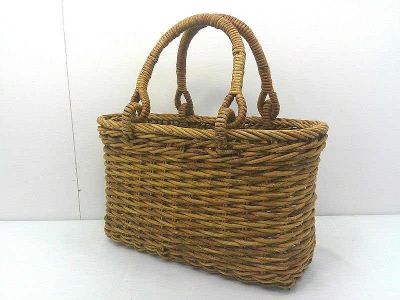 s25g-195kk【中古】あけび 細工 アケビ かご 籠 バッグ 手提げ
