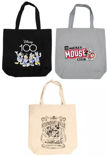 中古】バッグ 全3種セット トートバッグ 「Happyくじ ディズニー
