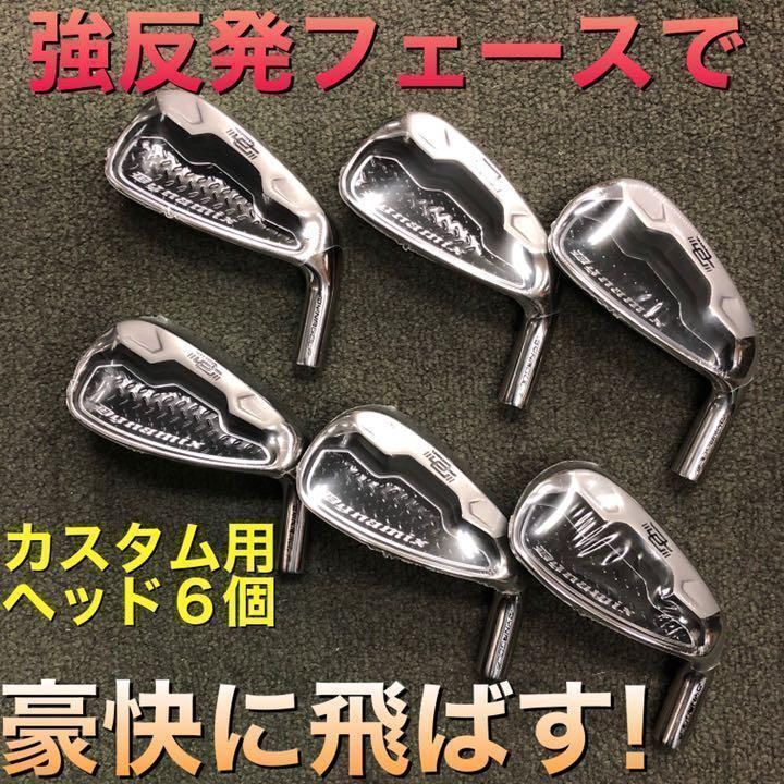【ヘッド6個】★強反発で飛ぶ★ ダイナミクス アイアン カスタム用ヘッド単品 ヘッド6個】強反発で飛ばす! ダイナミクス アイアン カスタム用
