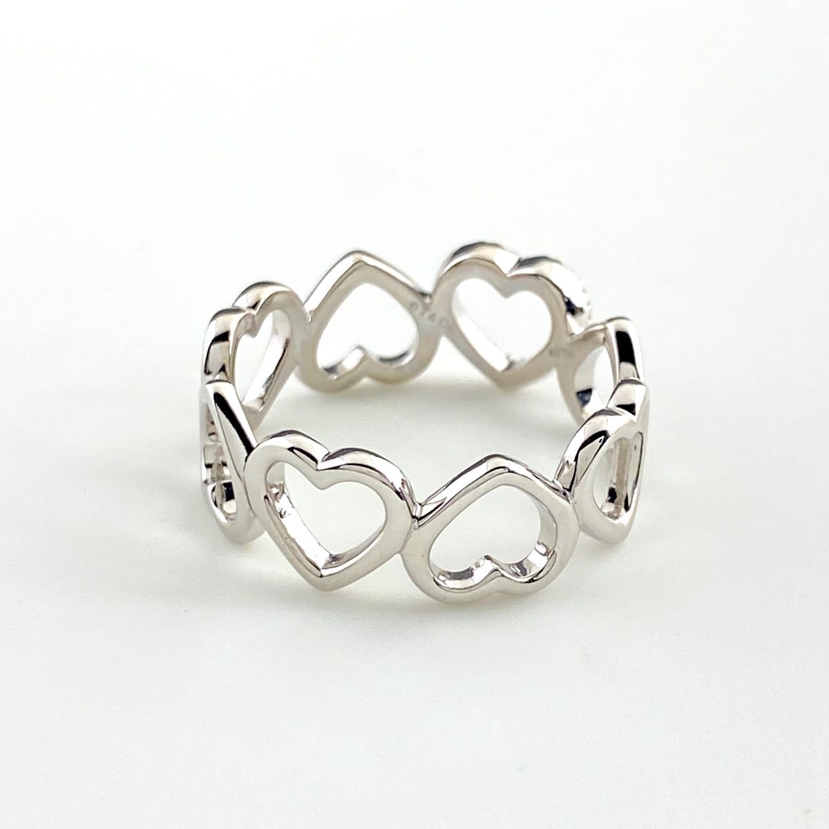 ティファニー TIFFANY-Co. センチメンタル ハート リング 指輪 メレダイヤ リング 14号 750 ダイヤモンド レディース