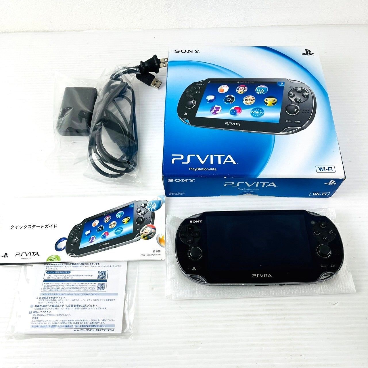 PSvita 1000 ブラック本体セット 動作品PSVita - 携帯用ゲーム機本体