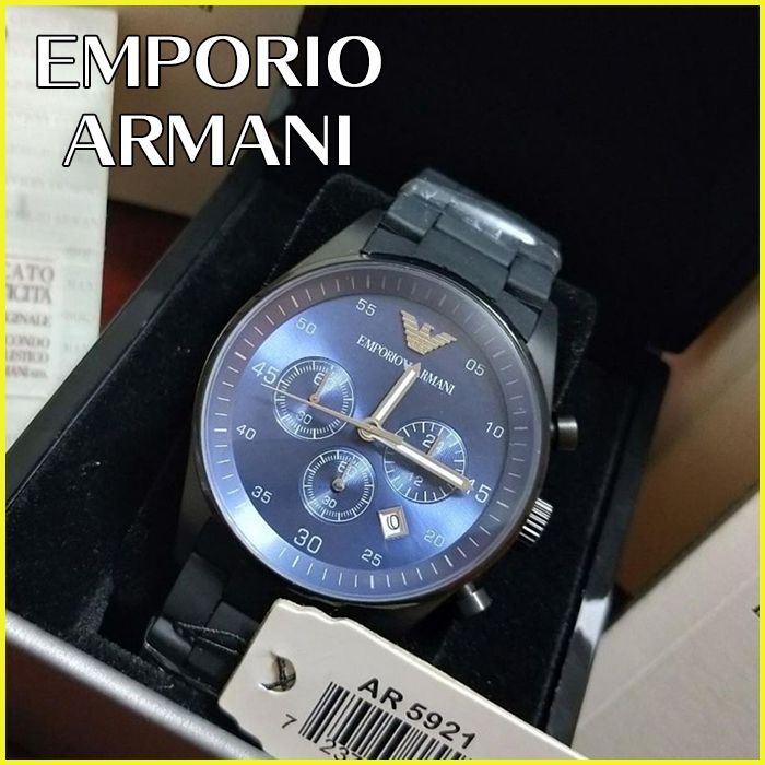 新品未使用】エンポリオアルマーニ メンズ腕時計 シルバー AR5921 - メルカリ