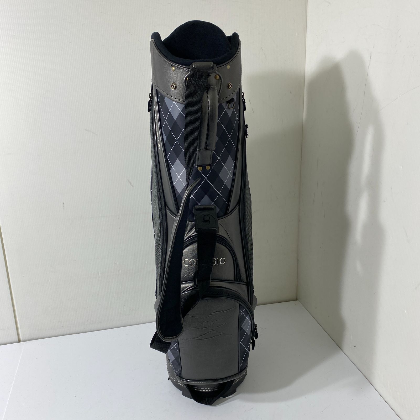 CORAGIO キャディバッグ チェック ブラック・グレー CORAGIO キャディ