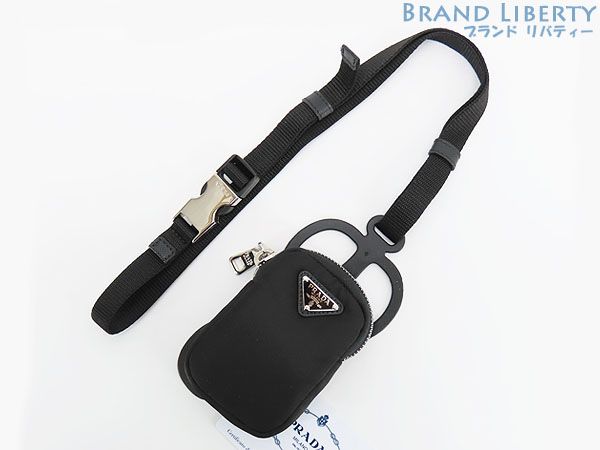 プラダ PRADA Re Nylon リナイロン スマートフォンホルダー ストラップ ネックストラップ スマートフォン iPhone SE 11 pro 12 13 14 15 ケース ショルダーポーチ アイフォン 1ZT016