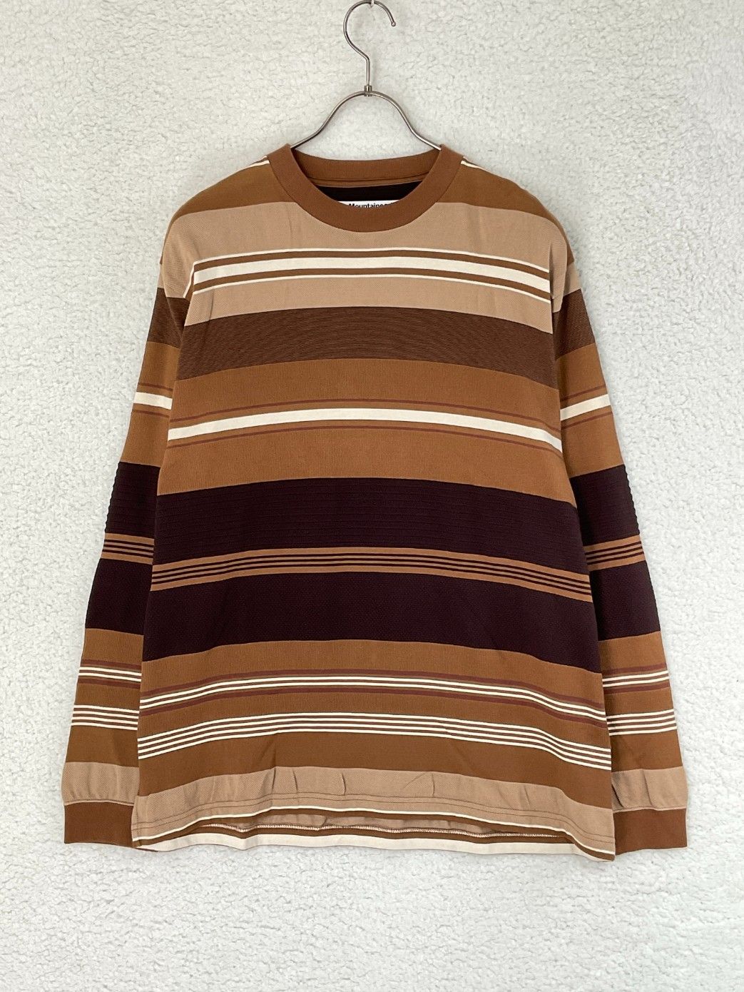 White Mountaineering ホワイトマウンテニアリング 2 ブラウン RANDOM STRIPED L|S