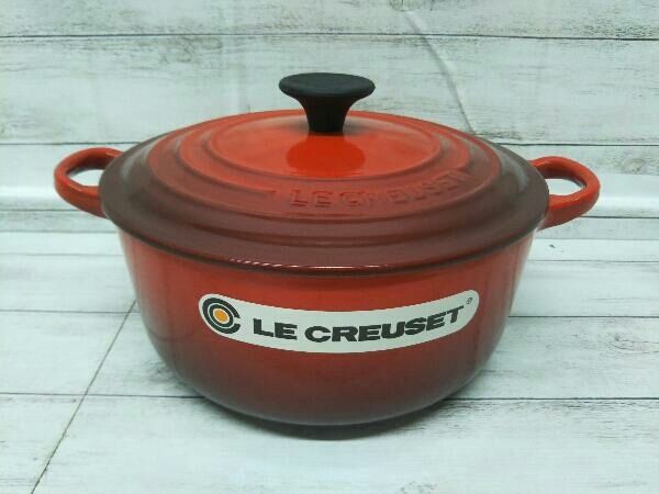 美品 LE CREUSET ル・クルーゼ 両手鍋 ココット 直径:20cm 容量:2.6L