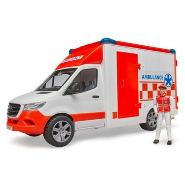 新品未開封】bruder(ブルーダー) MB 救急車（フィギュア付き