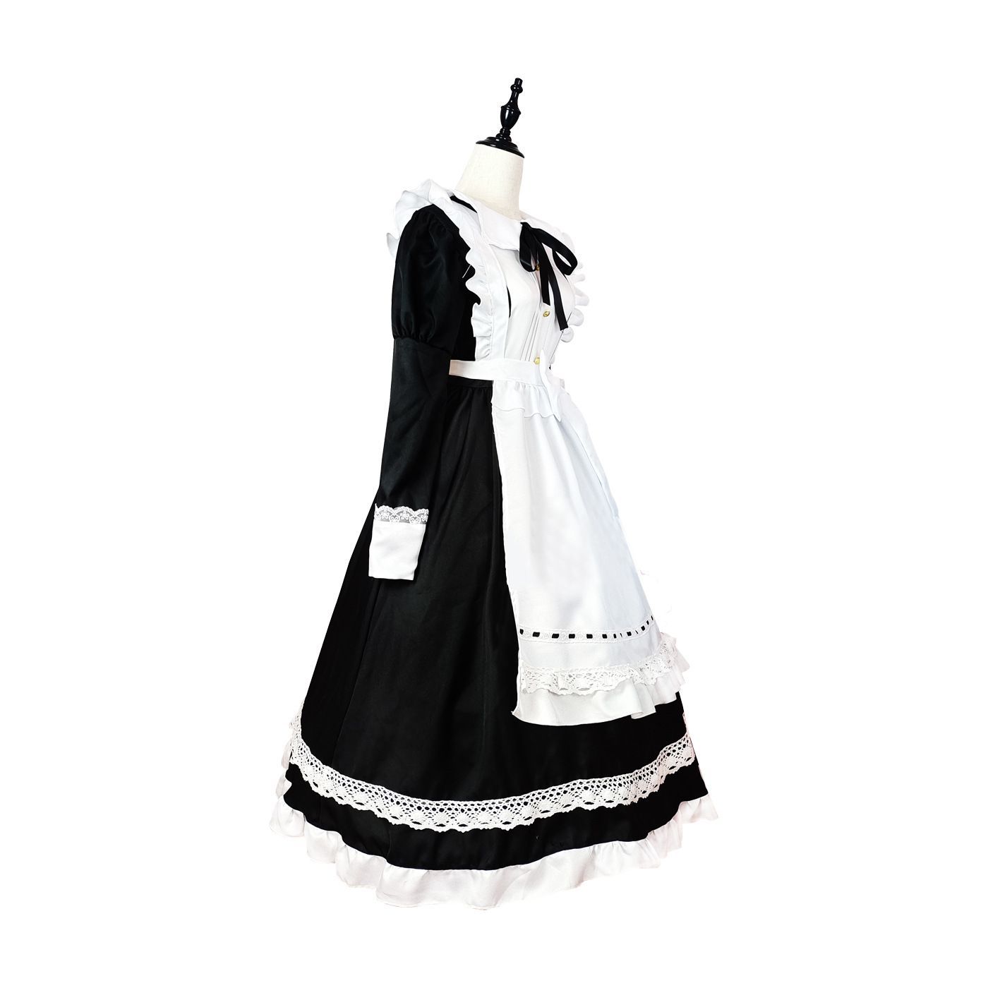ロリータワンピース メイド服 ゴスロリ コスプレ イギリス風 レース リボン ロリータワンピース メイド服 ゴスロリ コスプレ イギリス風