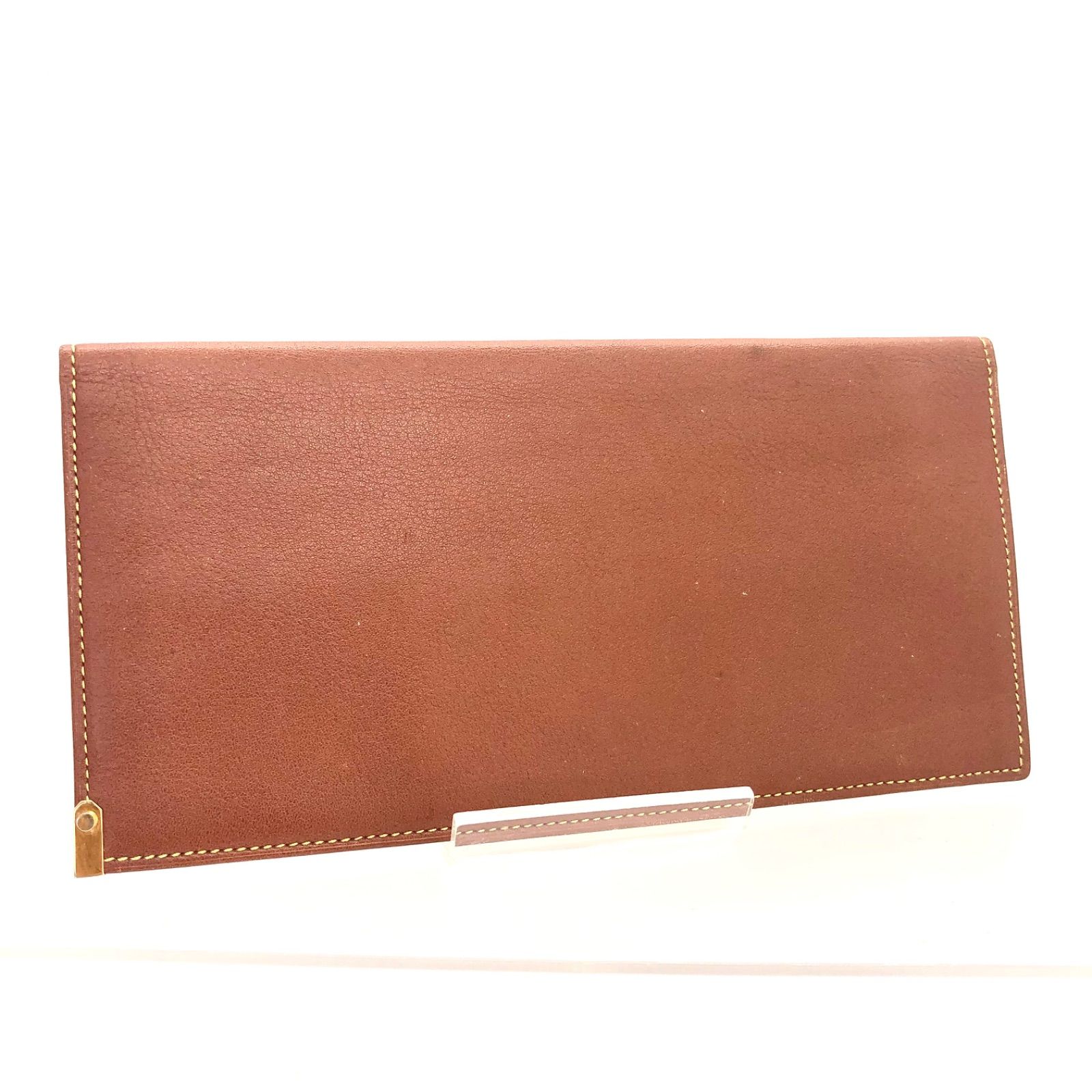 □美品□LOEWE ロエベ ロゴ金具 長財布 札入れ レザー 本革 スペイン製 