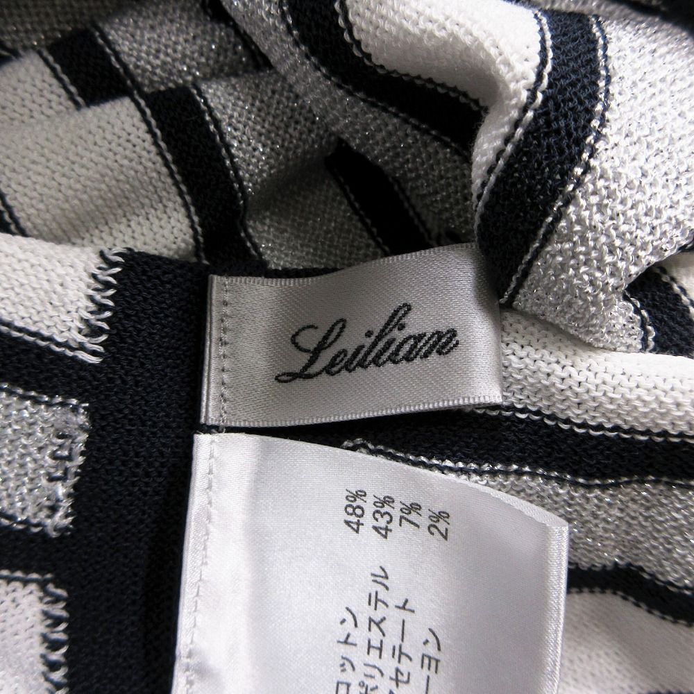 Leilian レリアン 大きいサイズ 13+ ボートネック ニット