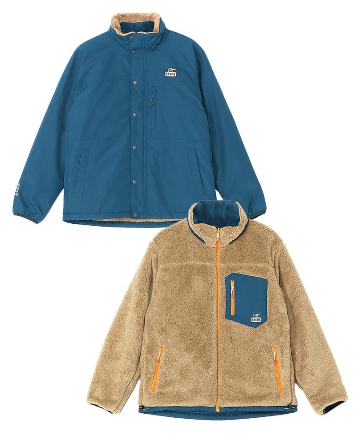 Size M_Color Blue|Beige チャムス アウター Elmo Gore-Tex WINDSTOPPER RV Jacket レディース Blue|Beige M