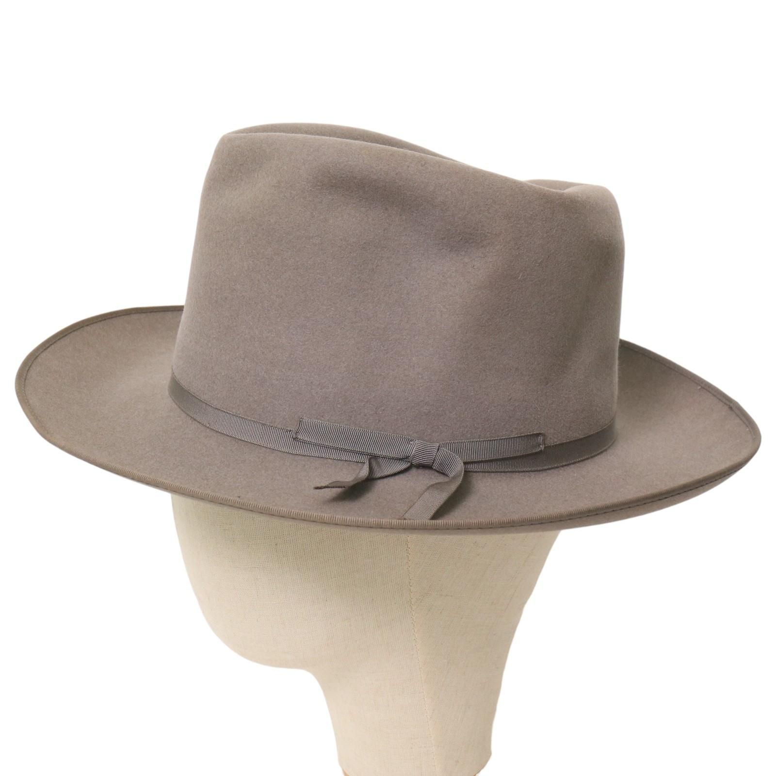 美品 ステットソン ウィペット ロイヤルデラックス　グレー ウール 59 美品 ステットソン ウィペット ロイヤルデラックス グレー ウール 59