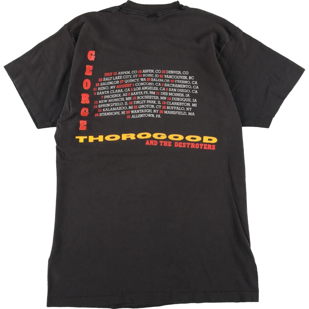 90年代 THOROGOOD AND THE DESTROYERS 両面プリント バンドTシャツ バンT メンズM ヴィンテージ /eaa327345