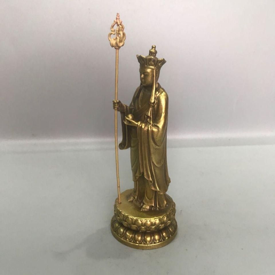 仏教美術 仏像 銅像 地蔵王菩薩仏像 奉納 九華山坐蓮地蔵王 工芸品 置物 仏教美術 仏像 銅像 地蔵王菩薩仏像 奉納 九華山坐蓮地蔵王 工芸