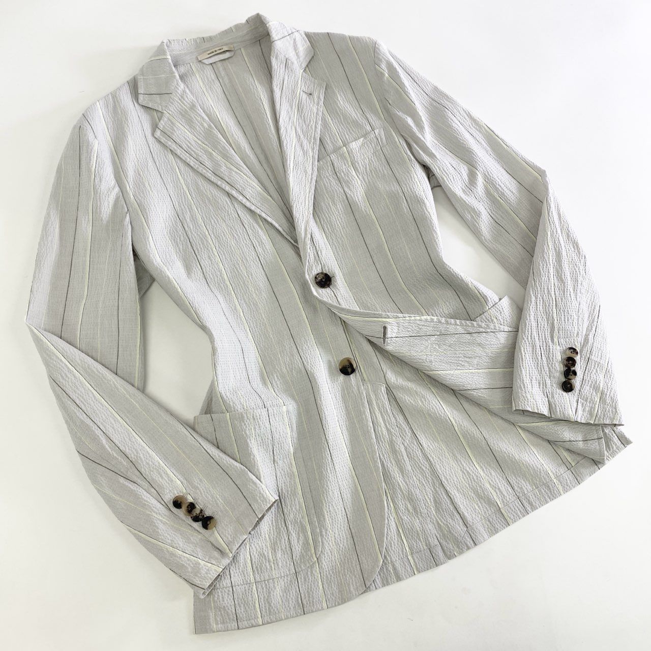 39k13 HERMES エルメス シアサッカー ストレッチ入り テーラード  