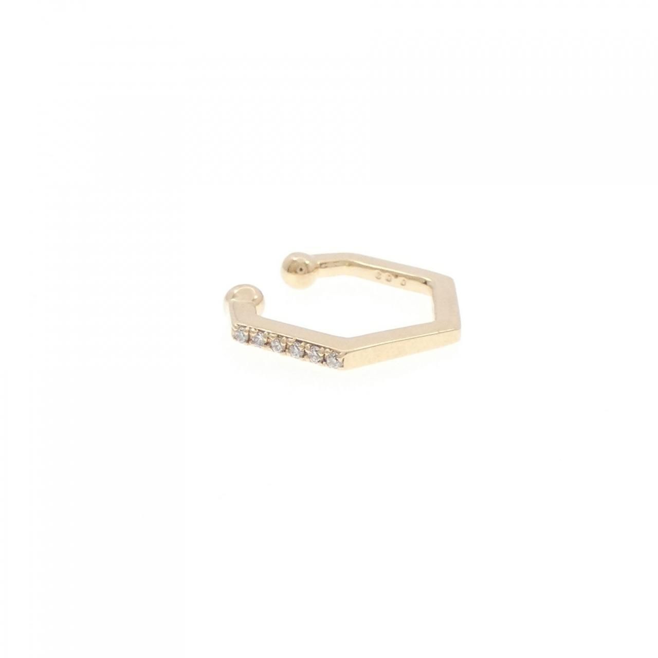 K10YG ダイヤモンド イヤーカフ 0.03CT 片耳