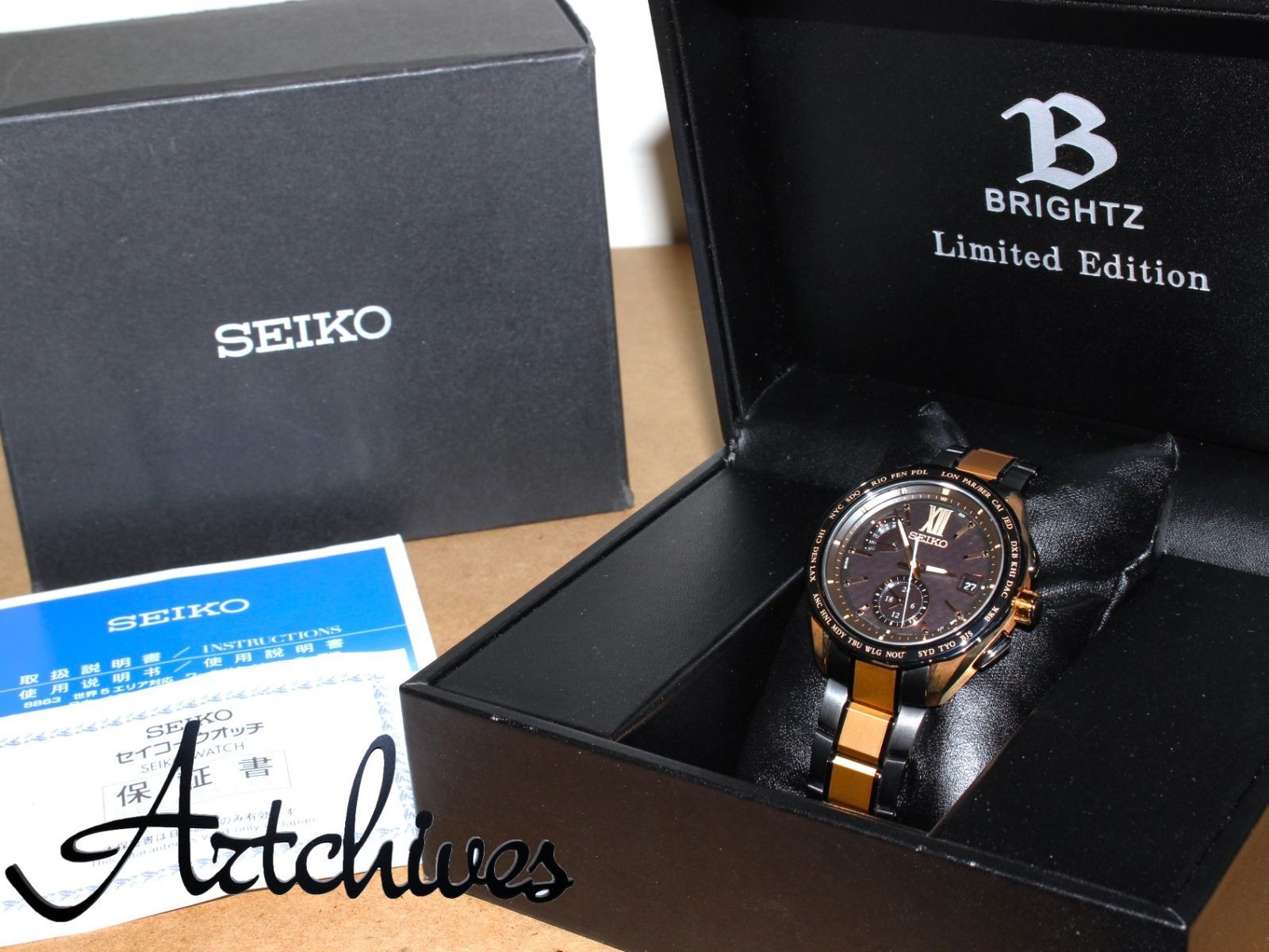 VRW-1414 時計 SEIKO セイコー SAGA270 ブライツ 2019 モデル BK文字盤 メンズ ソーラー 腕時計 稼働品