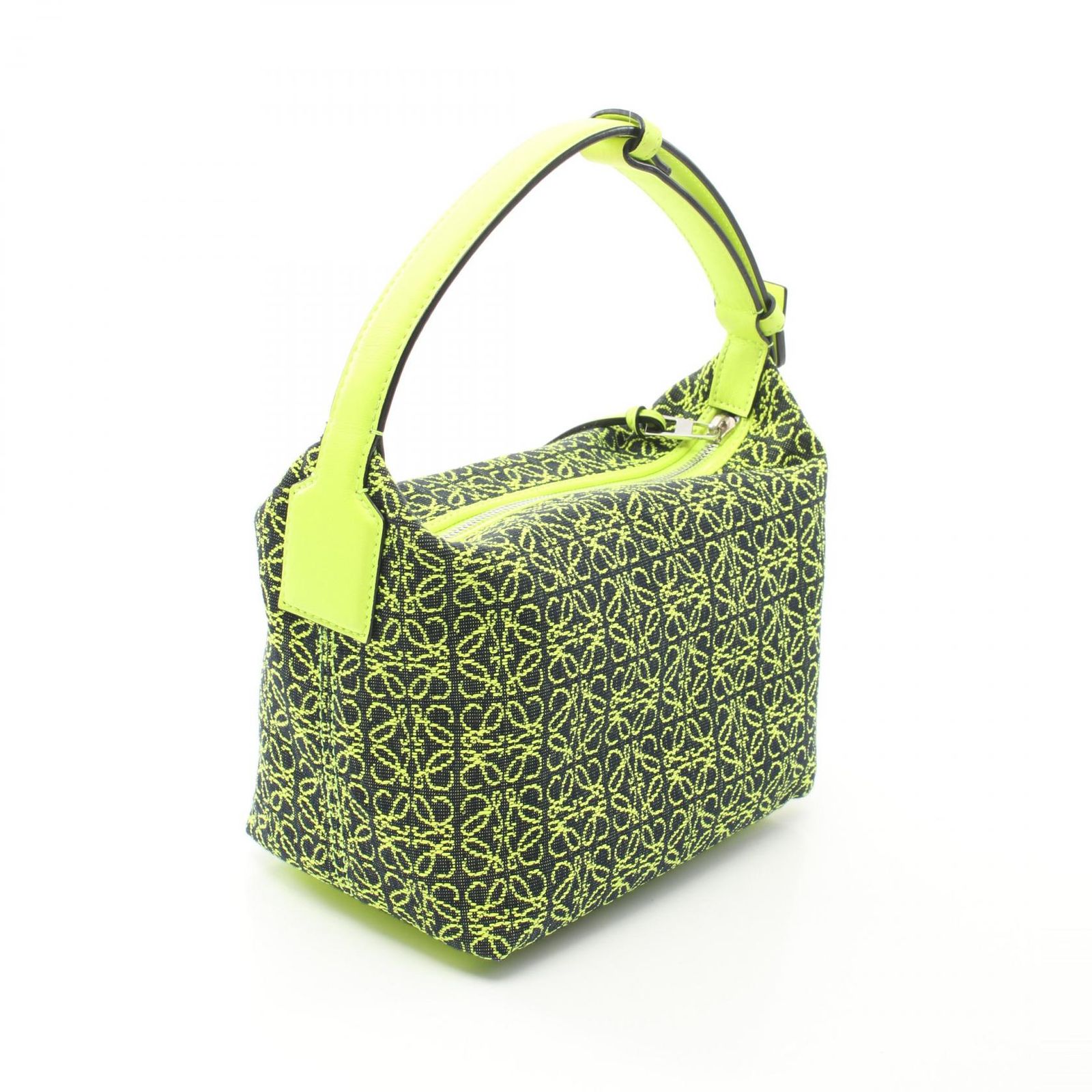 ロエベ LOEWE アナグラム キュービィ バッグ ネオンイエロー スモール ロエベ LOEWE ハンドバッグ アナグラム キュービィ ブラック/ネオン