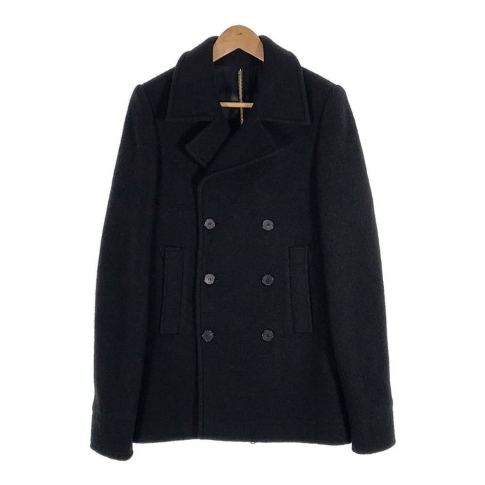 GIVENCHY ジバンシー ウール ダブルブレストコート バックファスナー ブラック G14F0212-407 Size 46