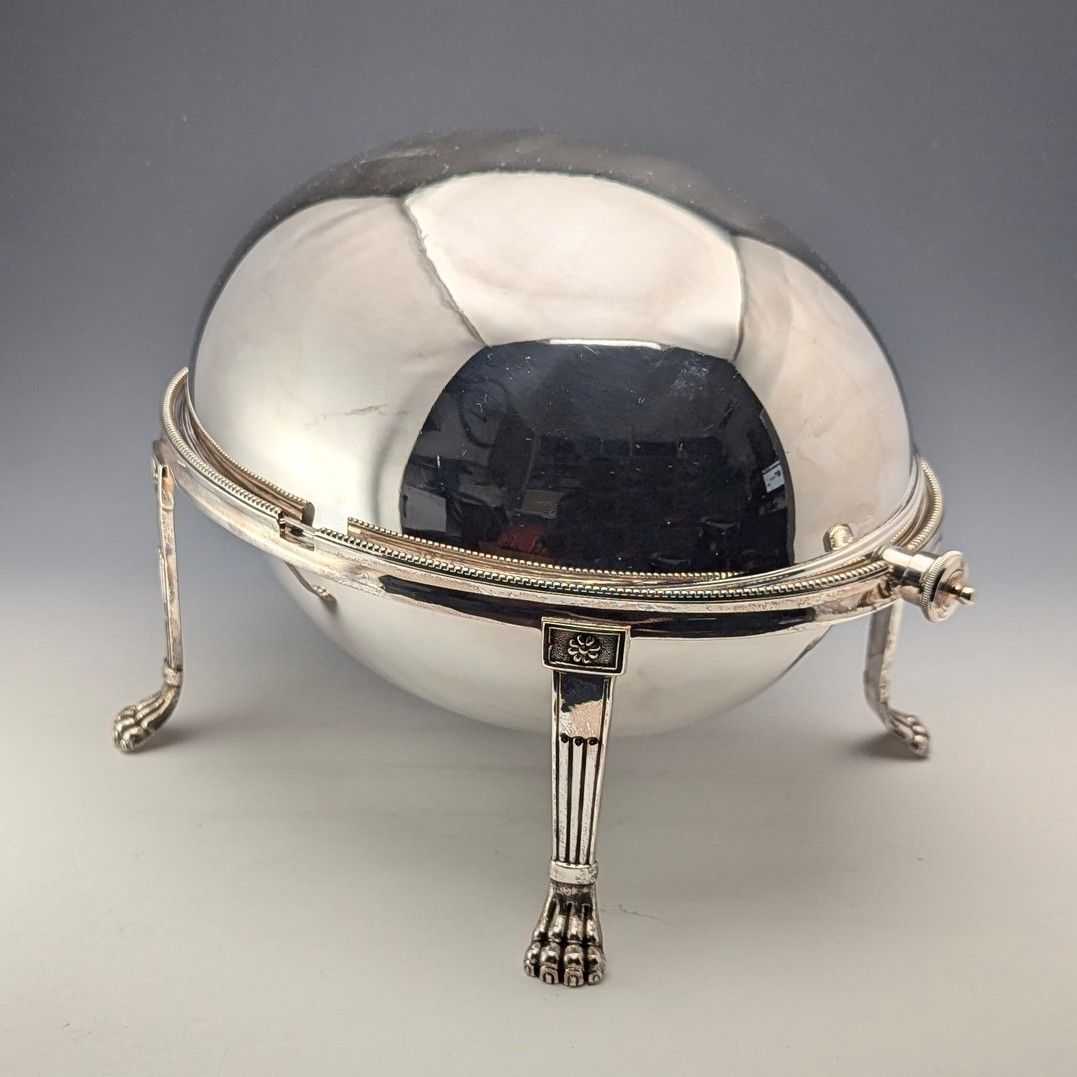 1900年頃 英国アンティーク シルバープレート製 ブレックファーストディッシュ WALKER&HALL 1900年頃 英国アンティーク シルバープレート製 ブレック