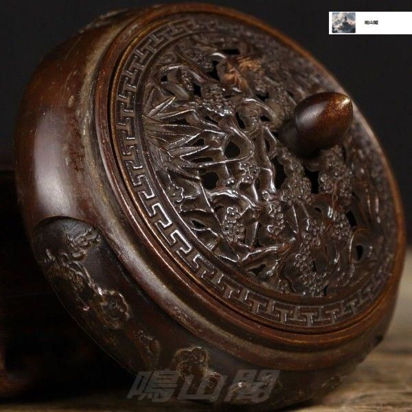 銅器 彫花平底薫炉 香薫炉 沈香檀香炉 工芸品 美術品 置物 【公式通販】