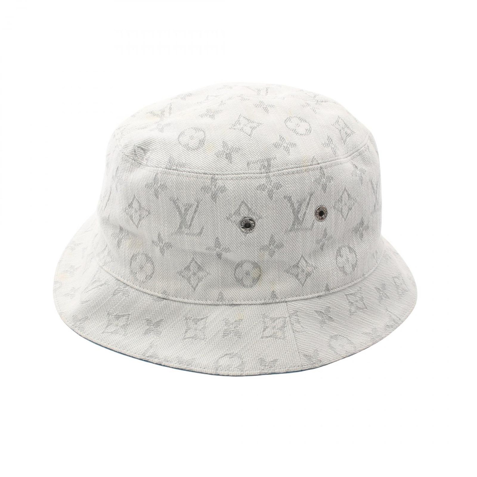 ルイ・ヴィトン LOUIS VUITTON ハット シャポー モノグラムデニム タイガラマ ブロン M76213 アイボリー ブルー その他 シャポーモノグラムデニム ハット メンズ Used B
