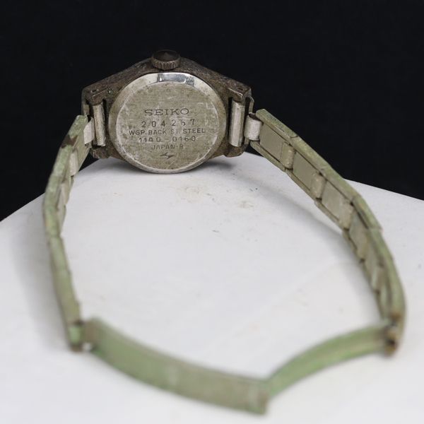 SEIKO セイコー 1140-0160 WGP 手巻き グリーン 腕時計