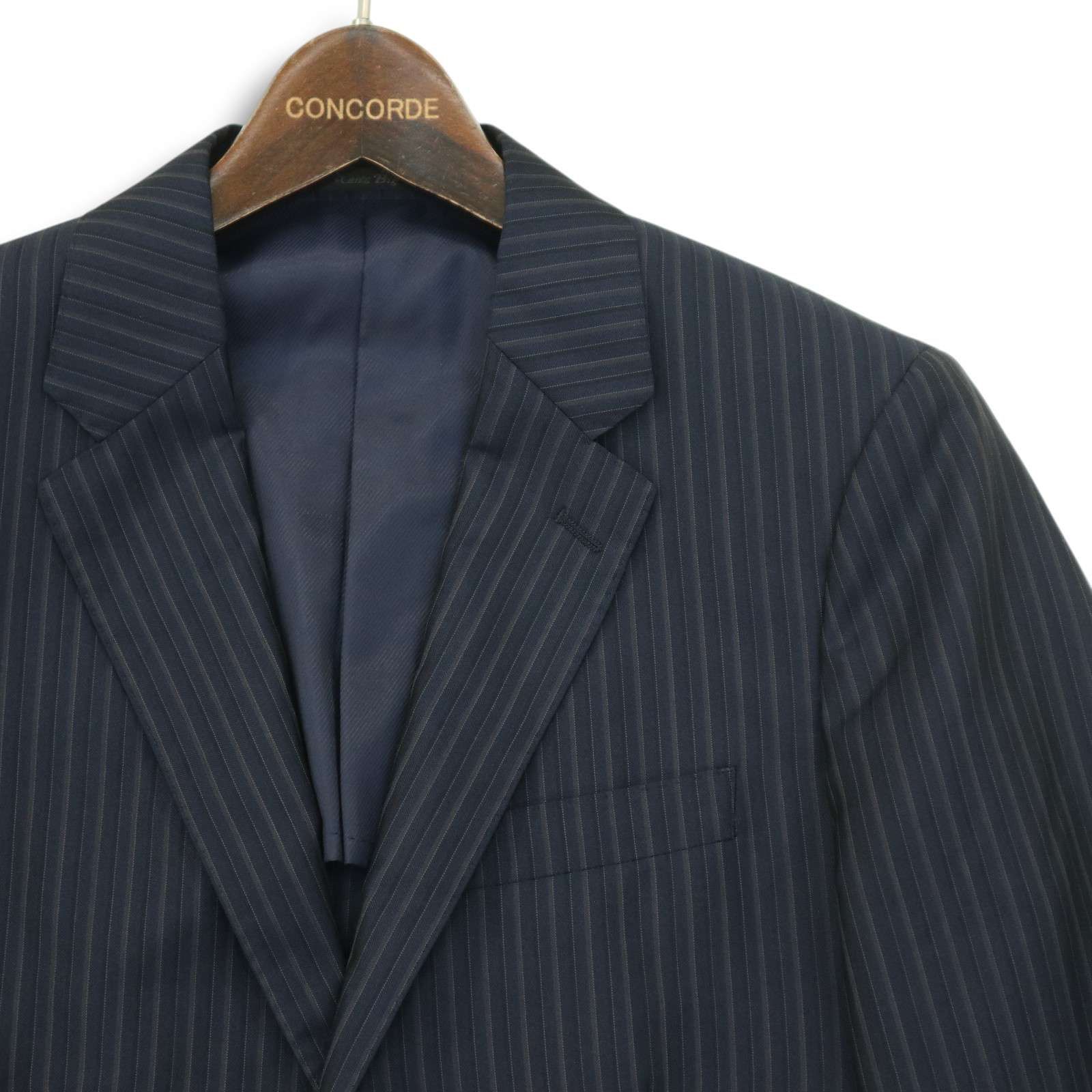 雪の豪奢 RadmesS 美品☆ MEN'S ストライプ 背抜き 春夏 メンズビギ BIGI スーツ