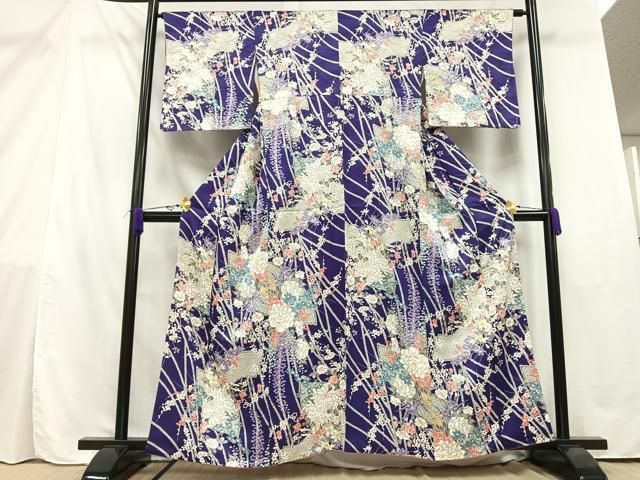 平和屋着物□上質な色無地 草花地紋 若芽色 正絹 逸品 DAAJ8190cm