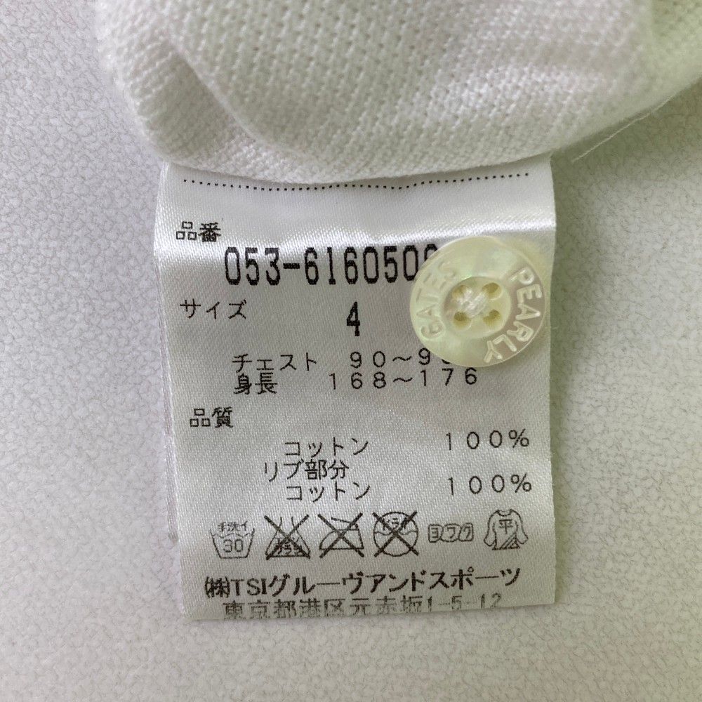 サイズ：4 PEARLY GATES パーリーゲイツ 053-6160509 半袖